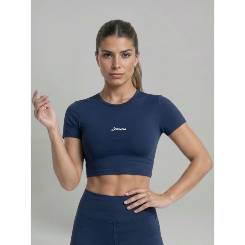 Cropped Feminino Savancini Flow Marinho (FL708)